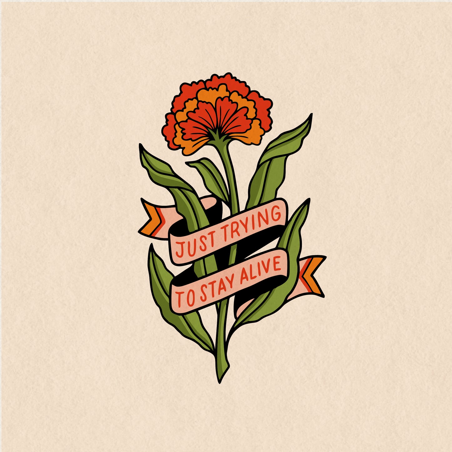 Just Trying to Survive Sticker