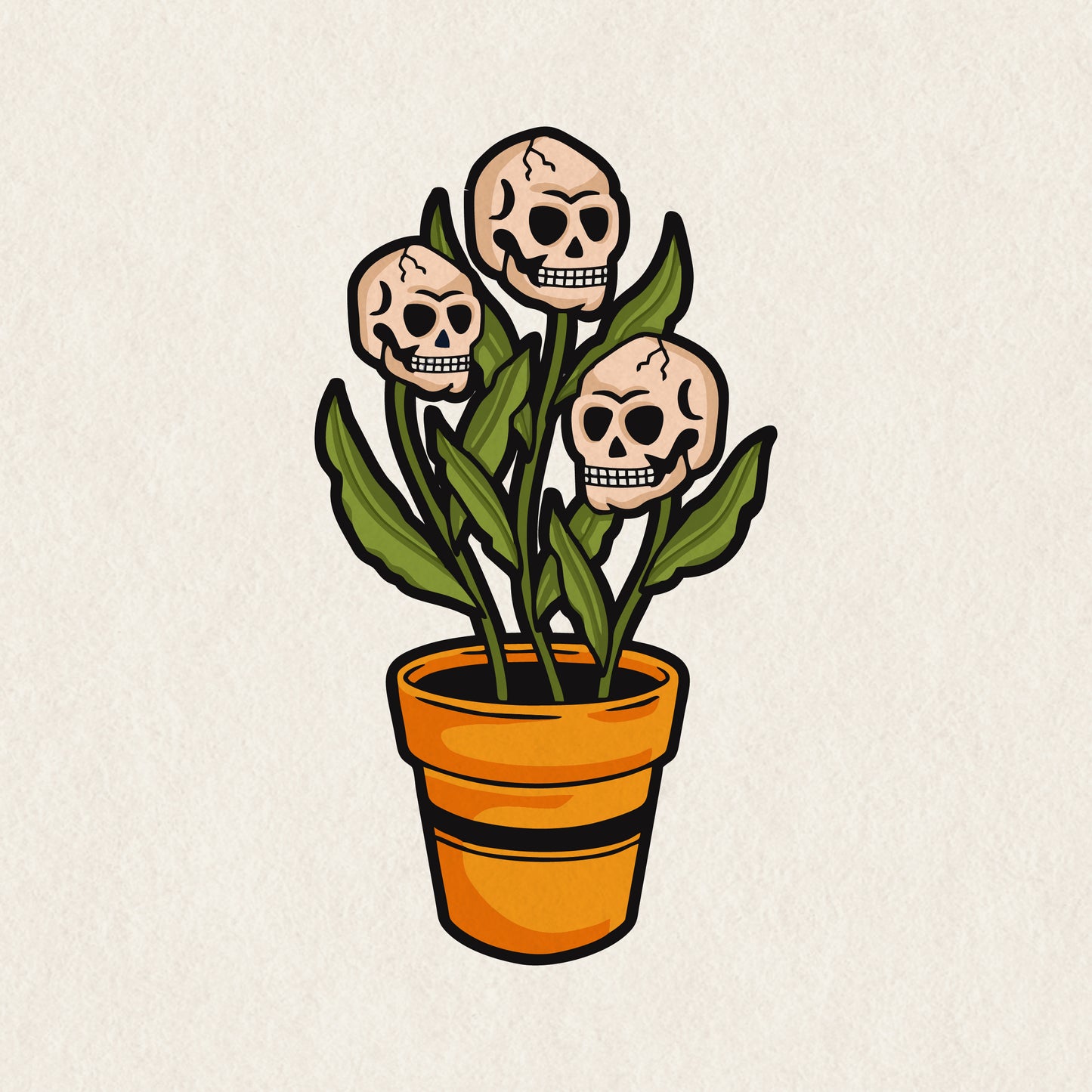 Skull Plant Sticker