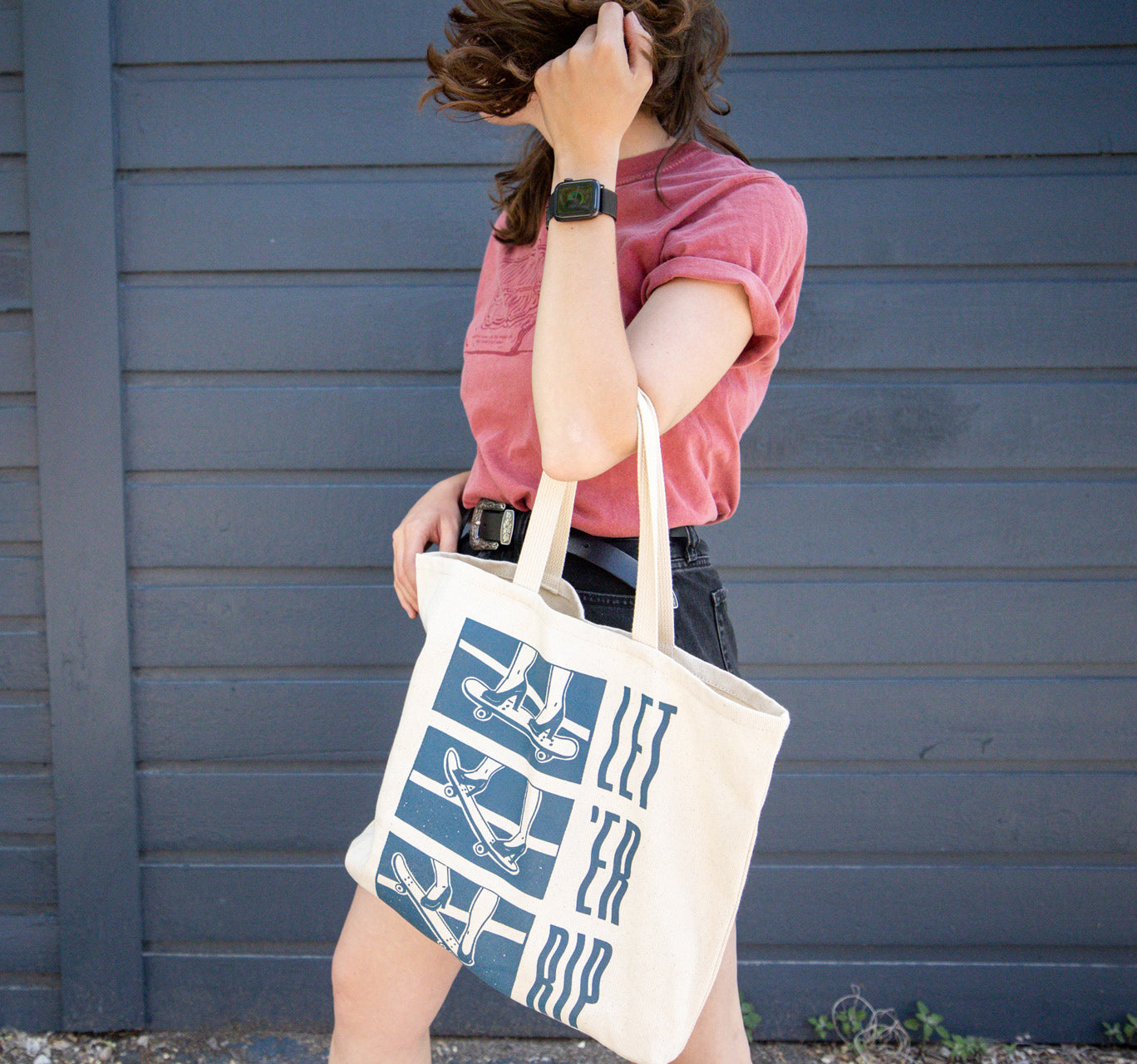 Let 'Er Rip Canvas Tote Bag