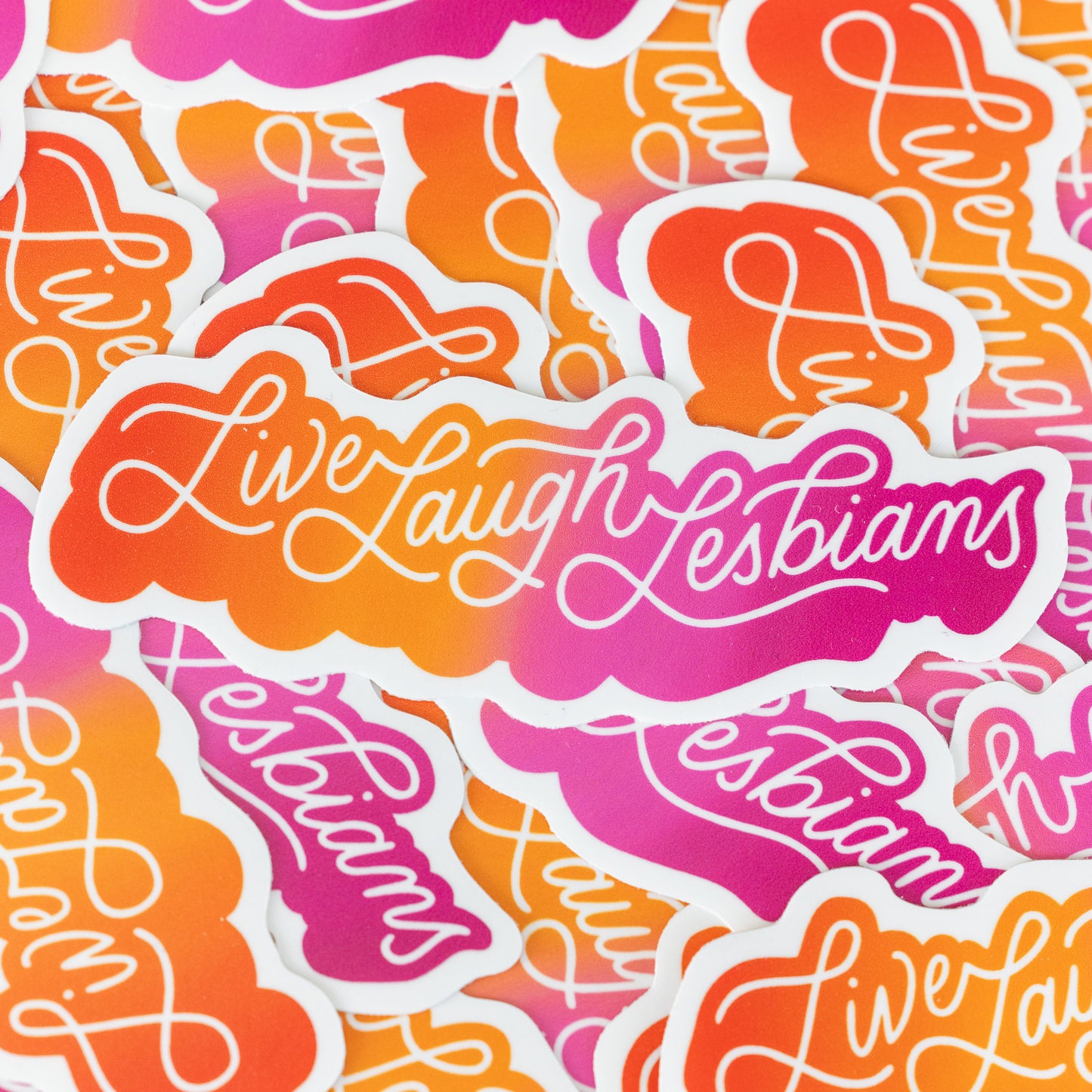 Live Laugh Lesbians Sticker