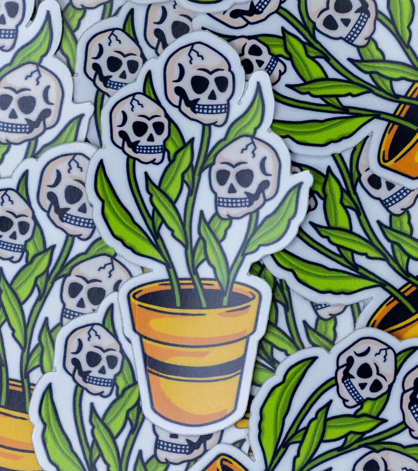 Skull Plant Sticker