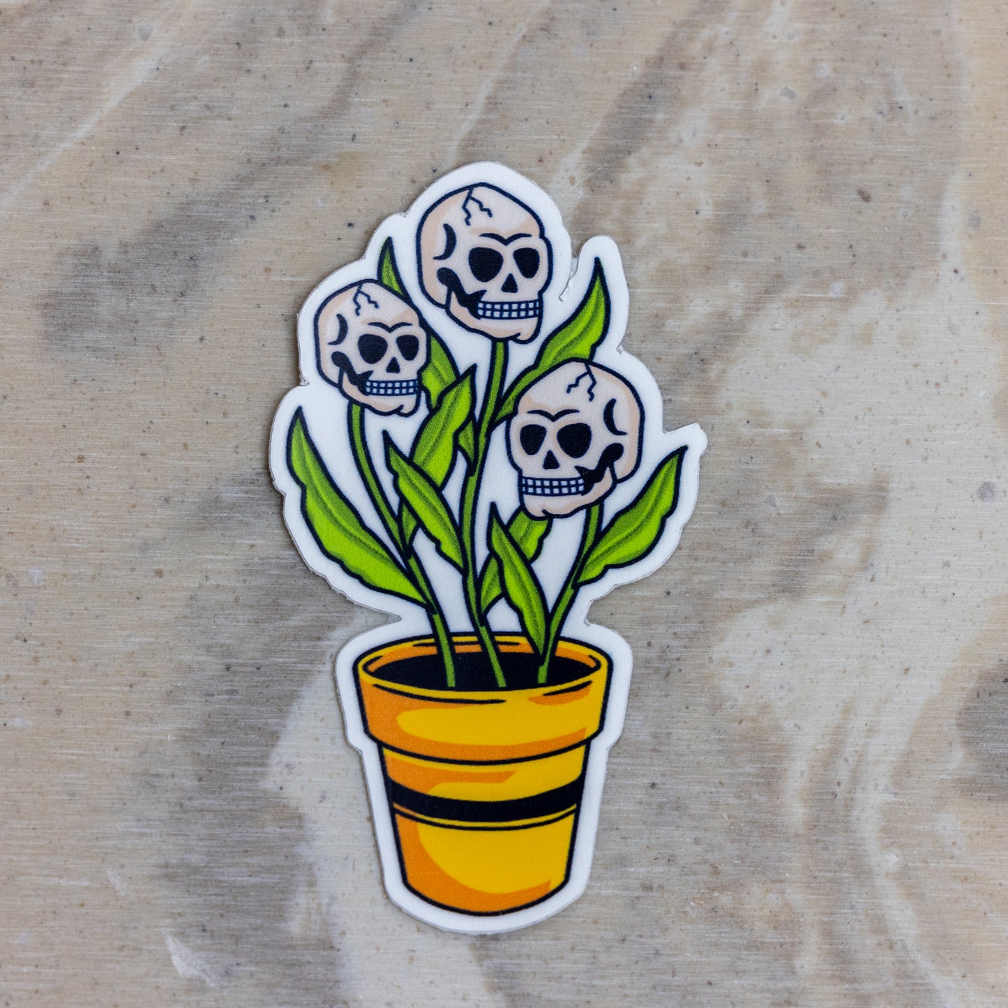 Skull Plant Sticker