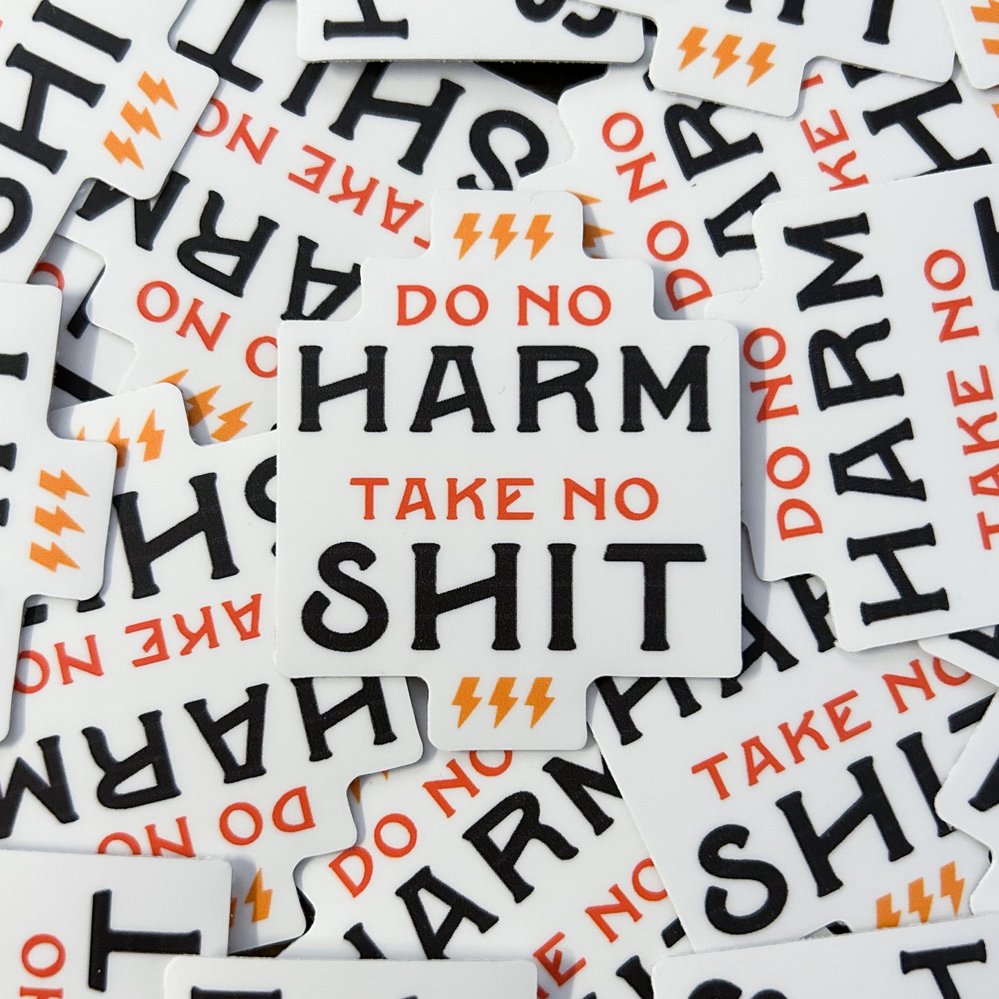 Do No Harm, Take No Shit Sticker