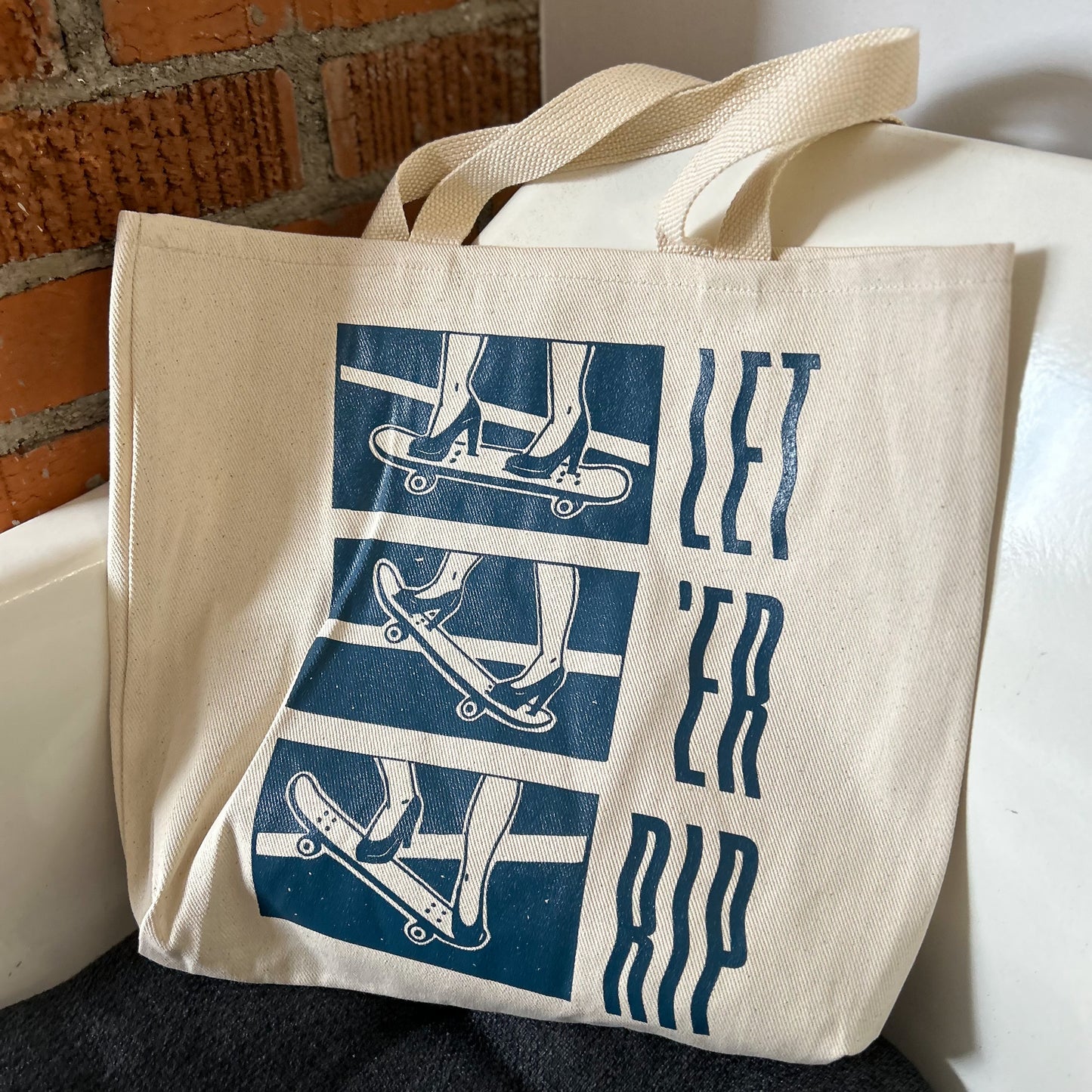 Let 'Er Rip Canvas Tote Bag