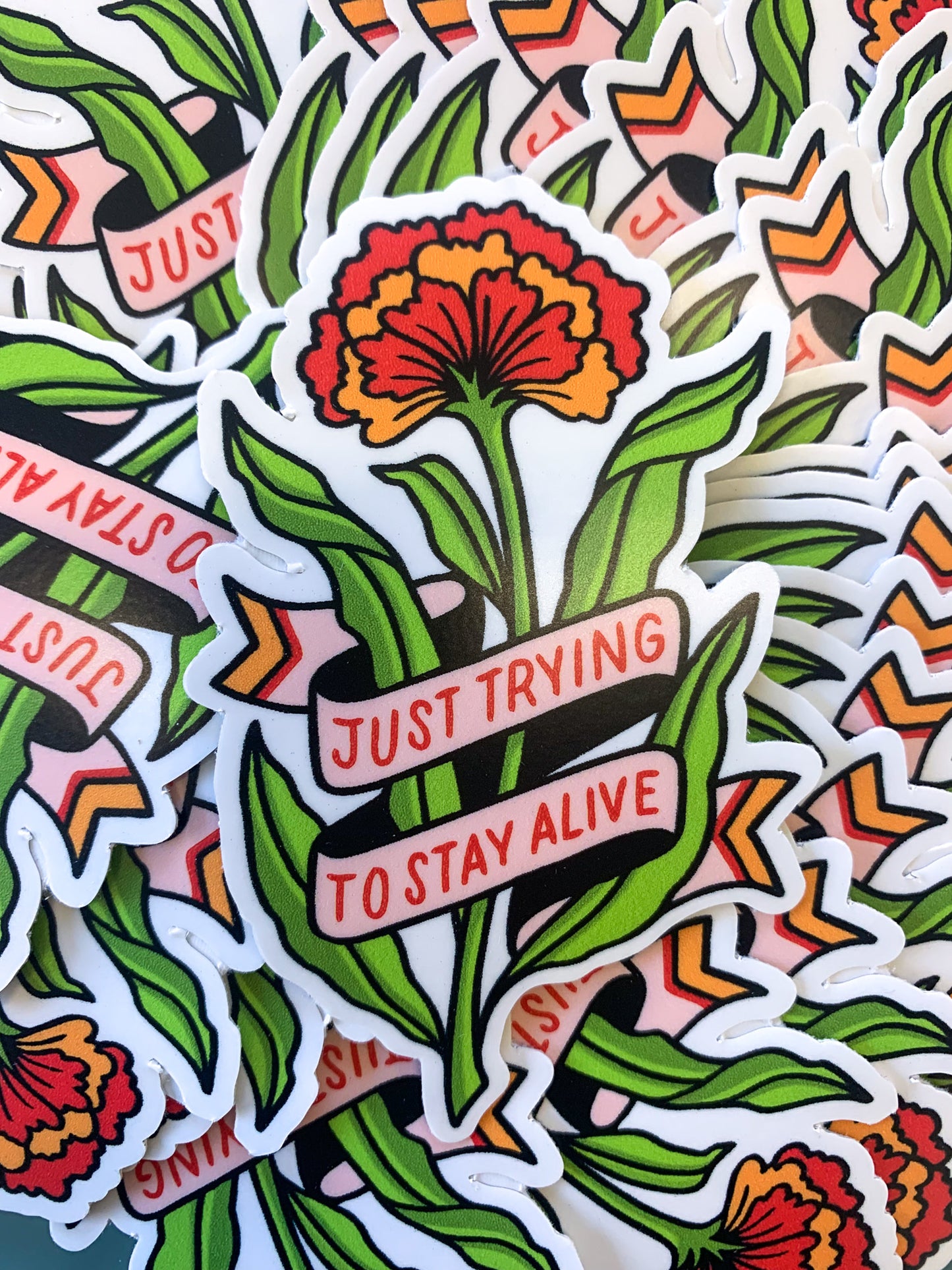 Just Trying to Survive Sticker